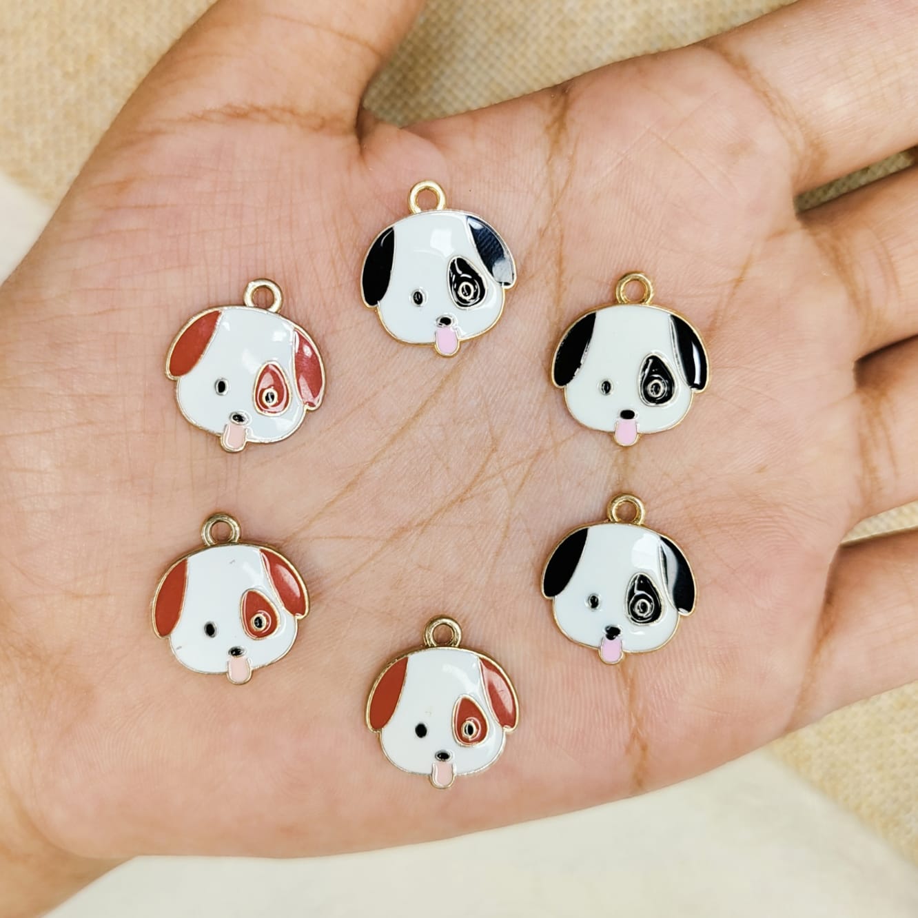 Cute Puppy Dog Metal Charms