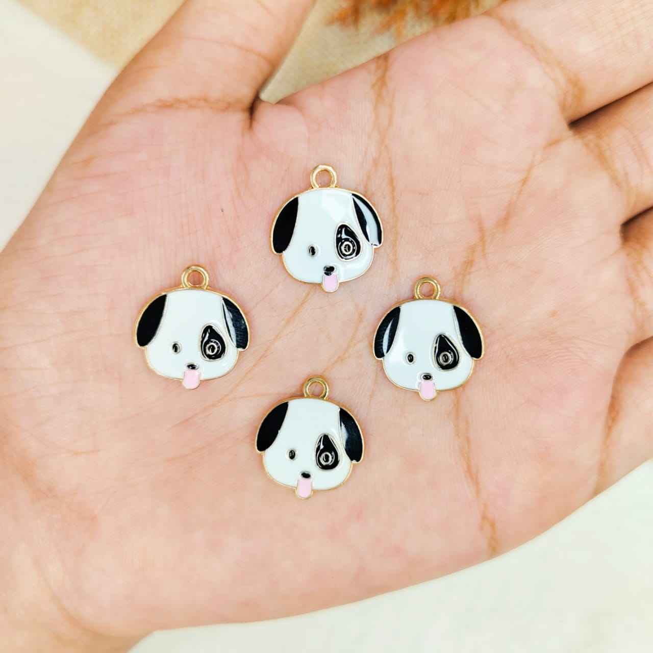 Cute Puppy Dog Metal Charms