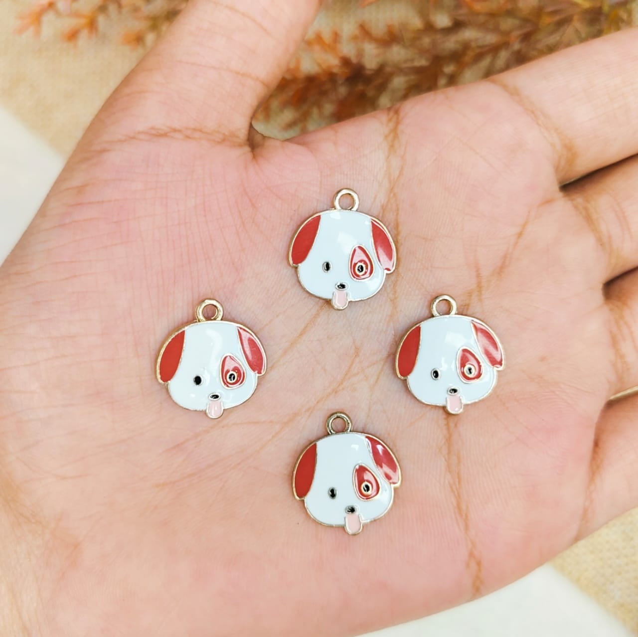 Cute Puppy Dog Metal Charms
