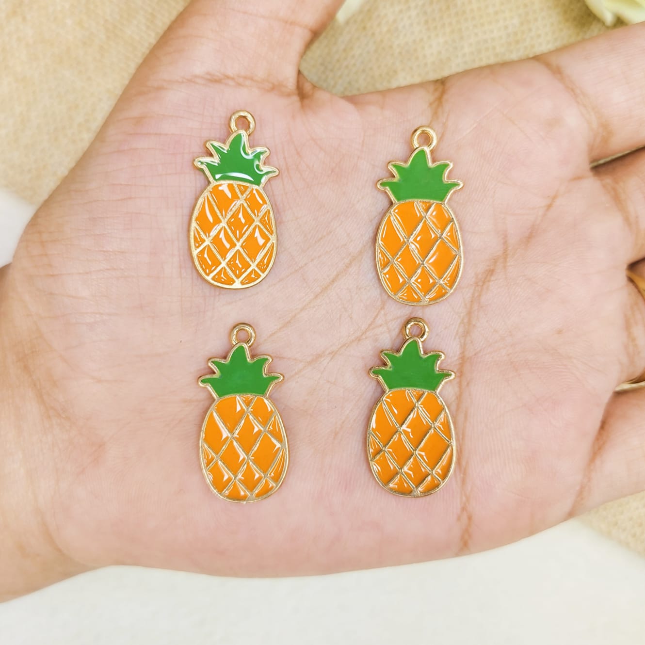 Pineapple Fruit Metal Charms