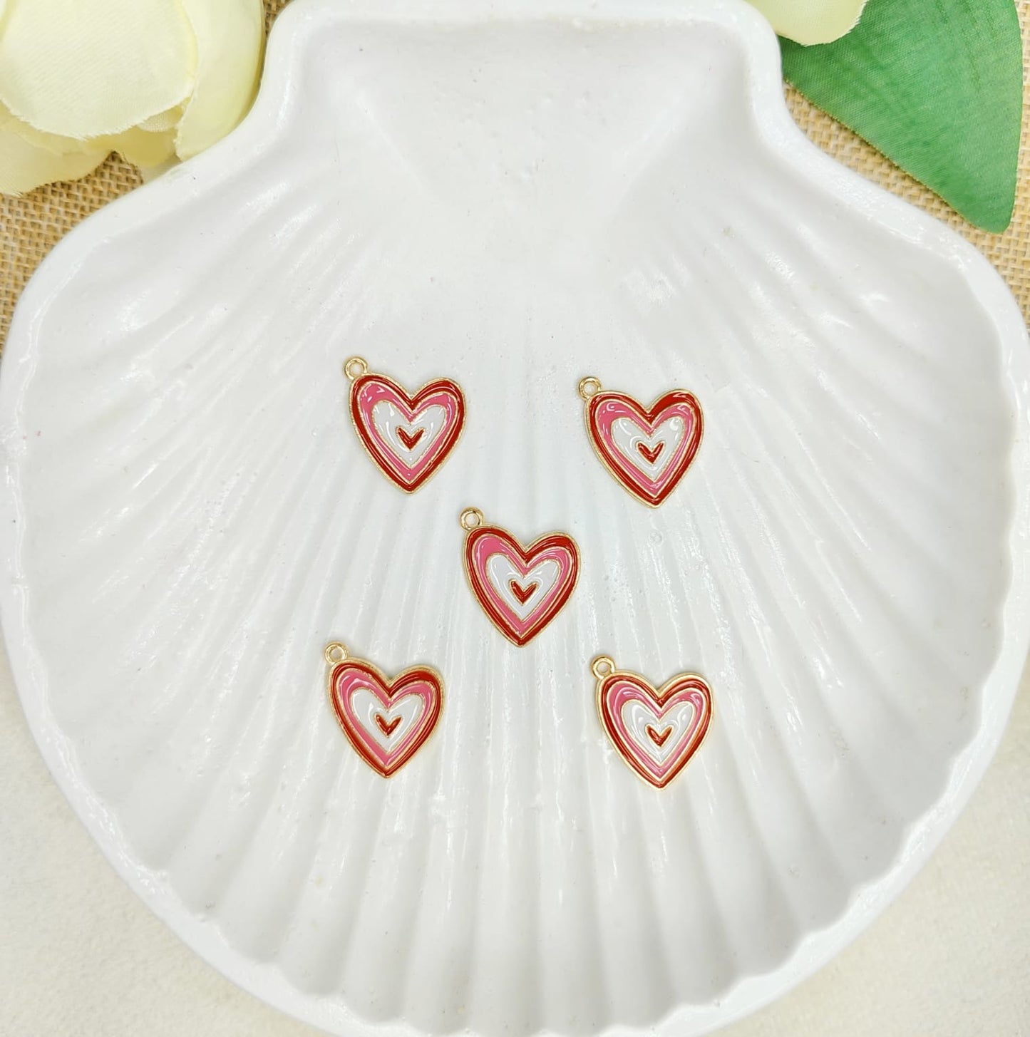 Powerpuff Pink Heart Metal Charms