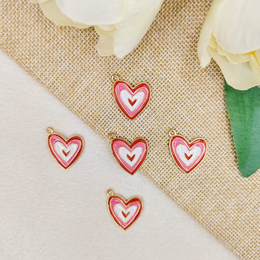 Powerpuff Pink Heart Metal Charms