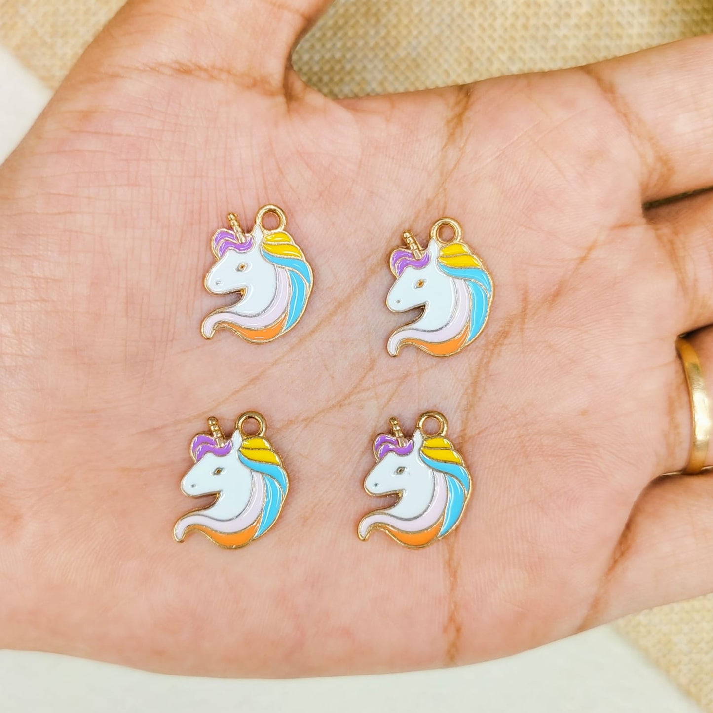 Cute Mini Pastel Unicorn Charms