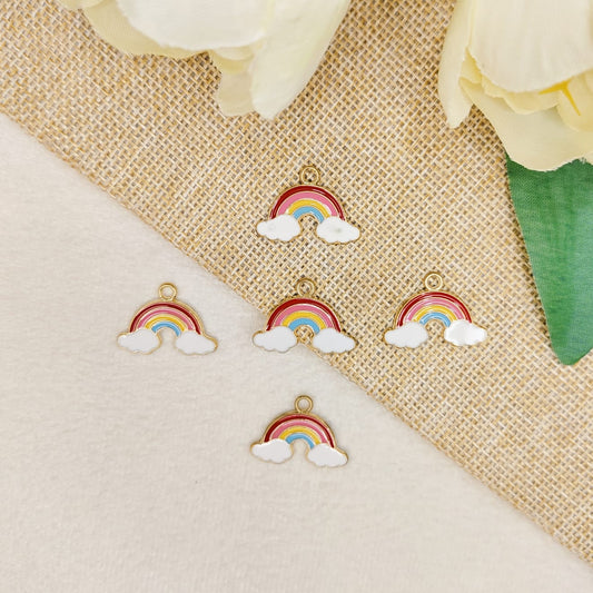 Rainbow Cloud Metal Charms