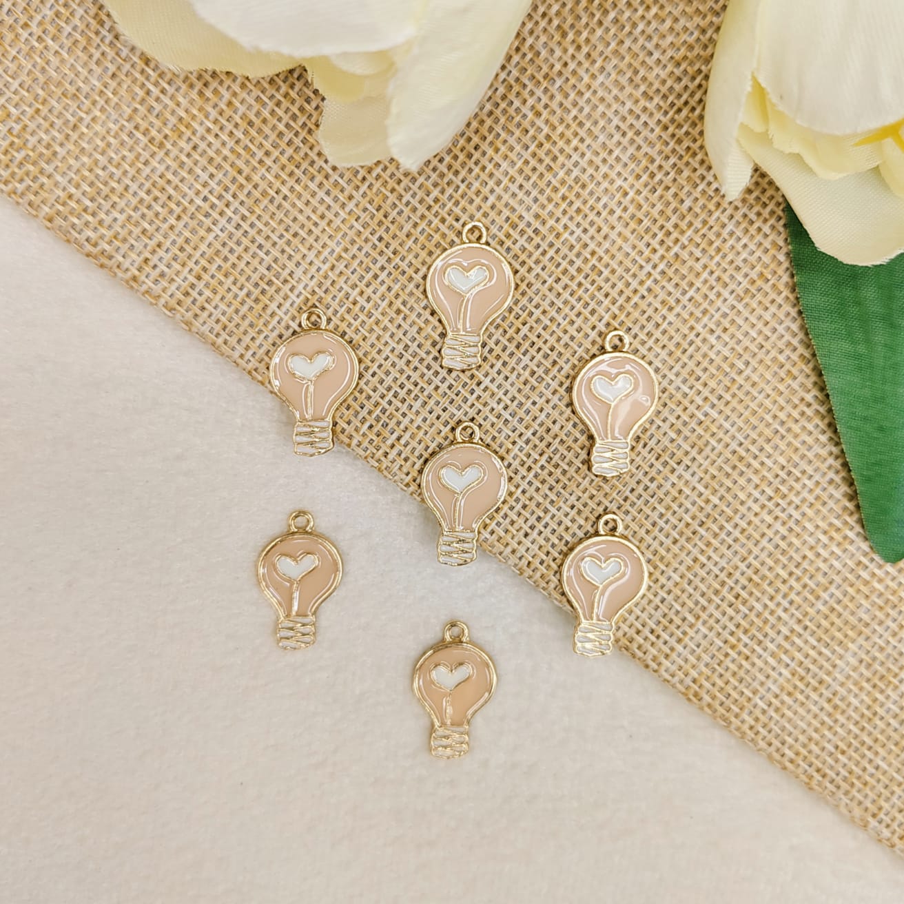 Cupid Lightbulb Metal Charms