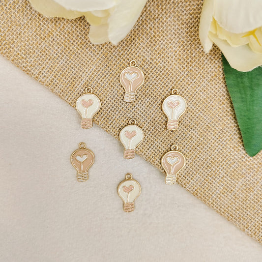 Cupid Lightbulb Metal Charms