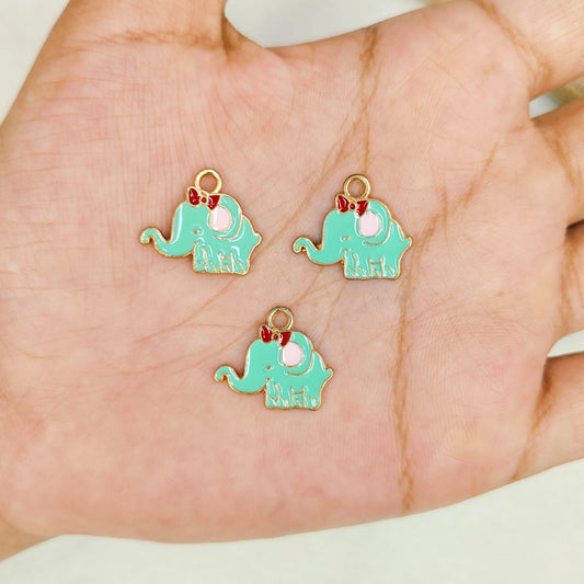 Mini Baby Elephant Metal Charms