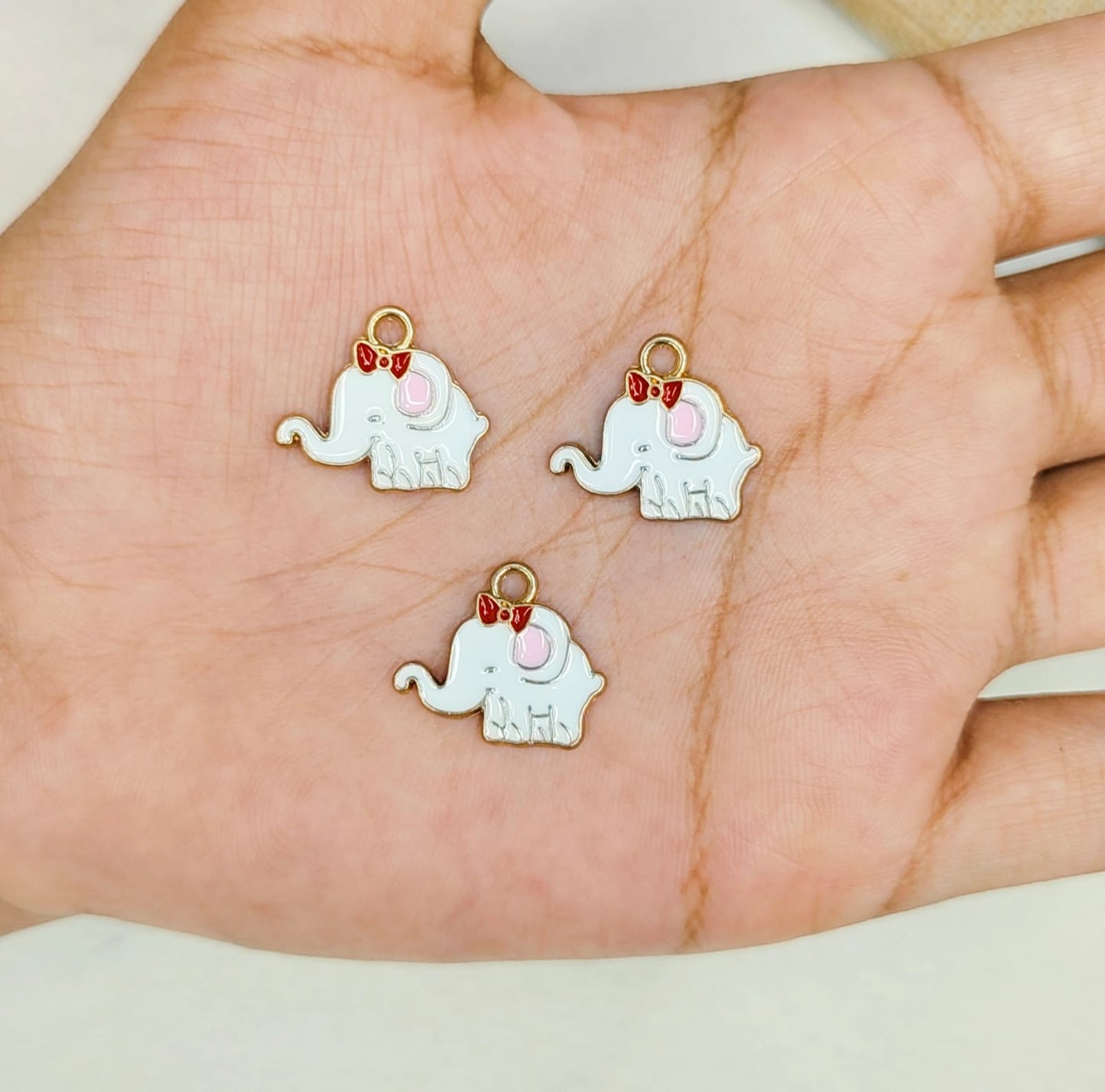 Mini Baby Elephant Metal Charms