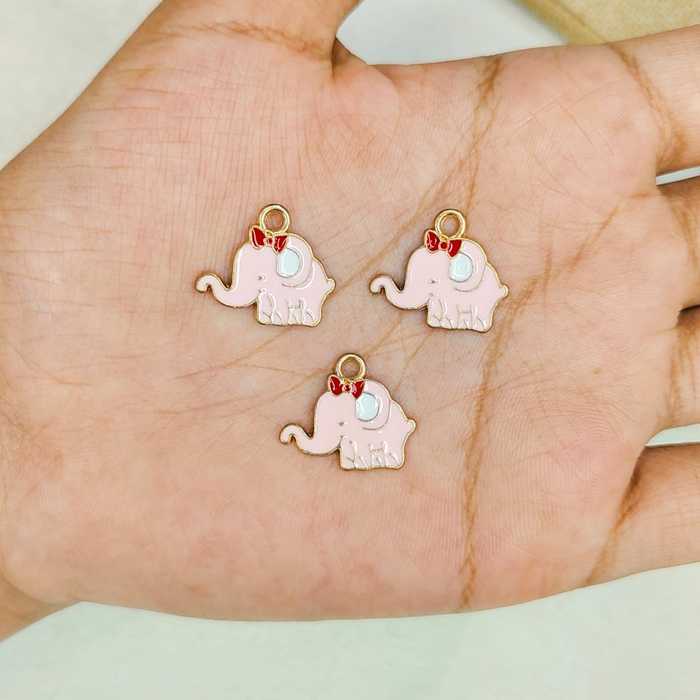 Mini Baby Elephant Metal Charms