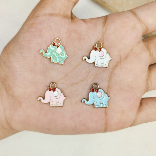 Mini Baby Elephant Metal Charms
