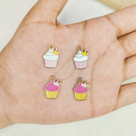 Princess Cupcake Metal Charms