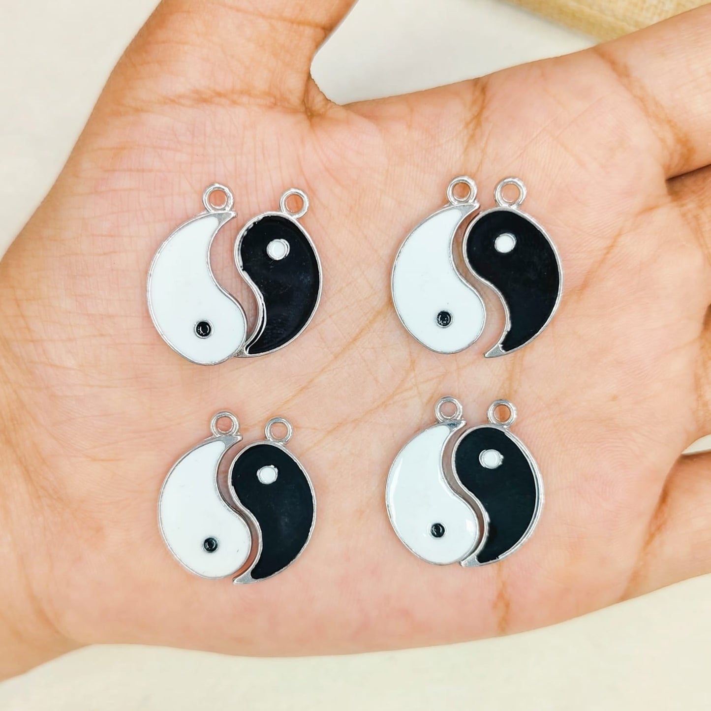 Yin Yang Pair Metal Charms