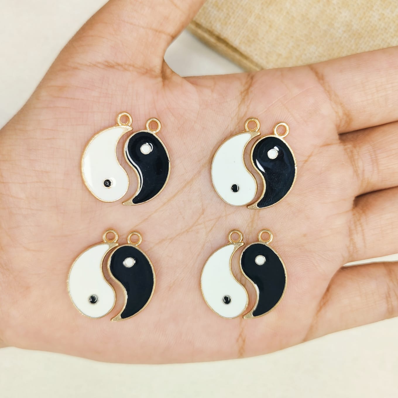 Yin Yang Pair Metal Charms