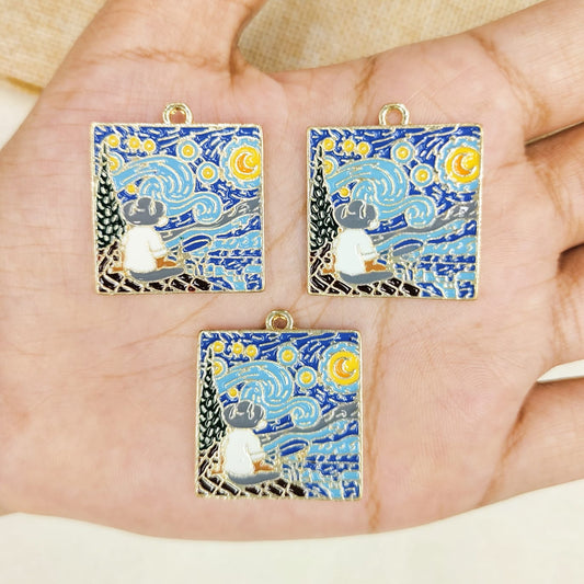 Van Gogh Painting Theme Charms