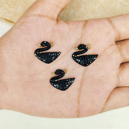 Multi-Studded Swan Charms