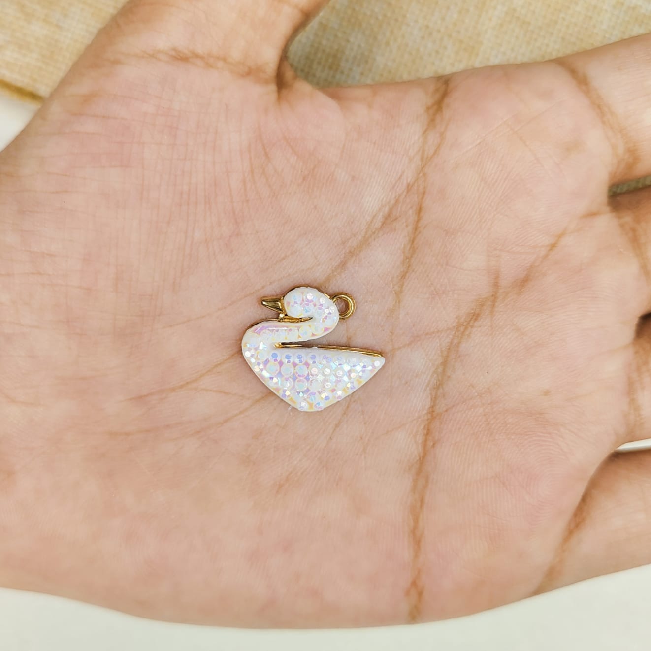 Multi-Studded Swan Charms