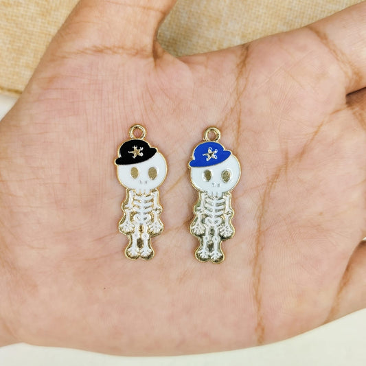 Skeleton Man Metal Charms