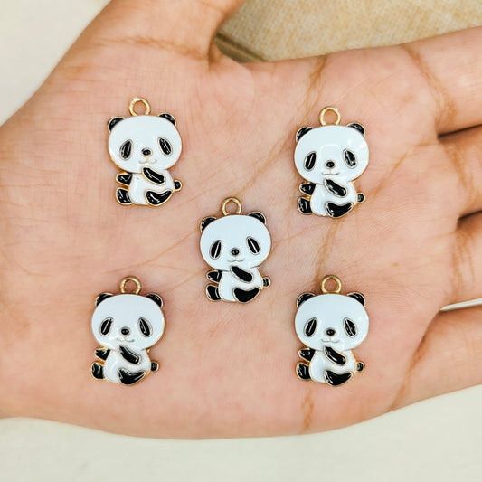 Sitting Panda Metal Charms