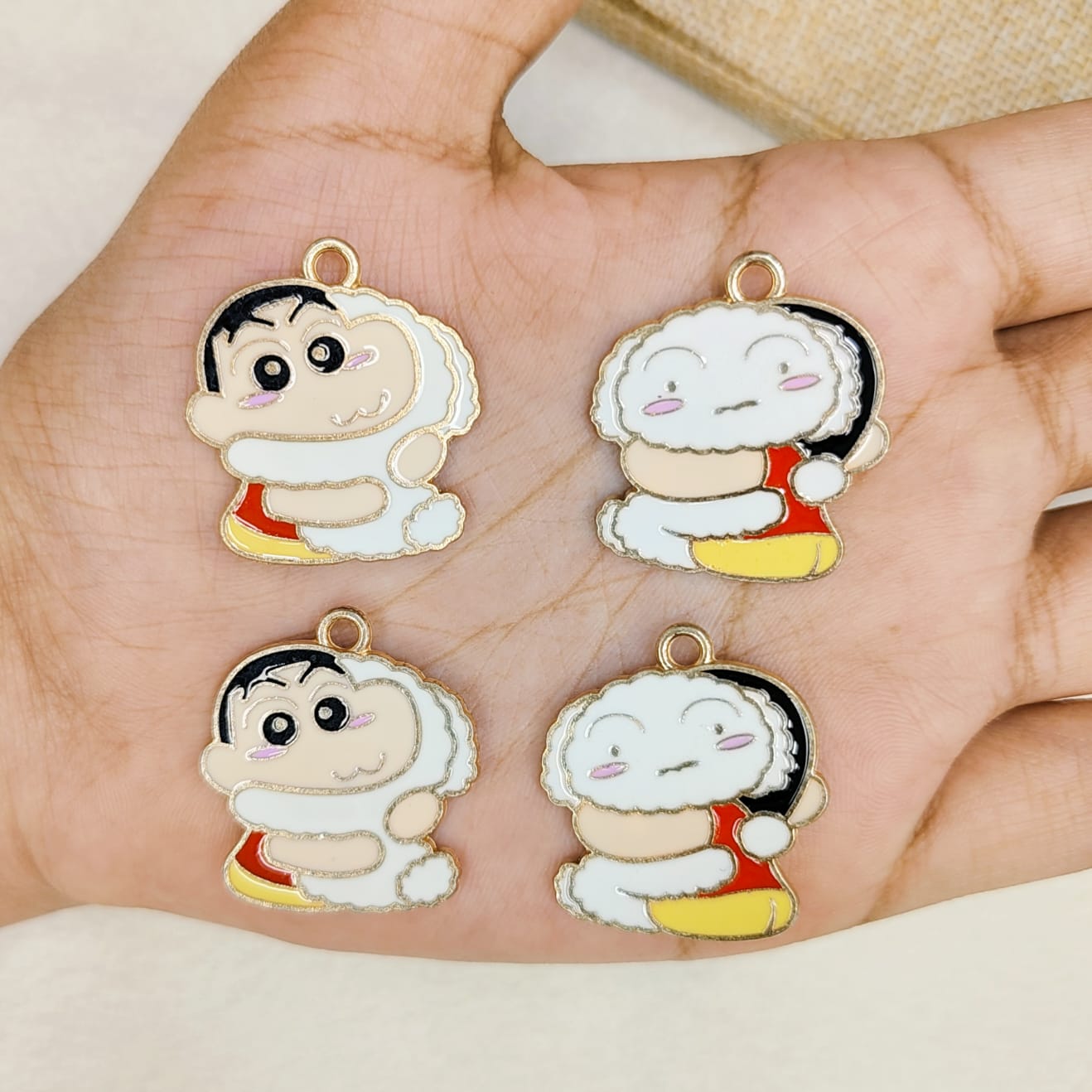 Shinchan & Shiro Reversible Charms