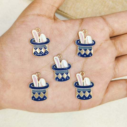 Bunny in Magic Hat Charms