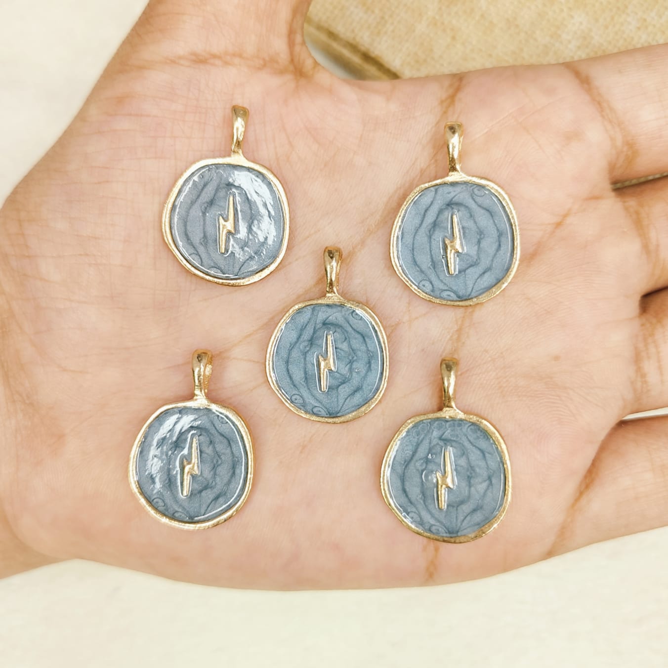 Round Enamel Galaxy Charms