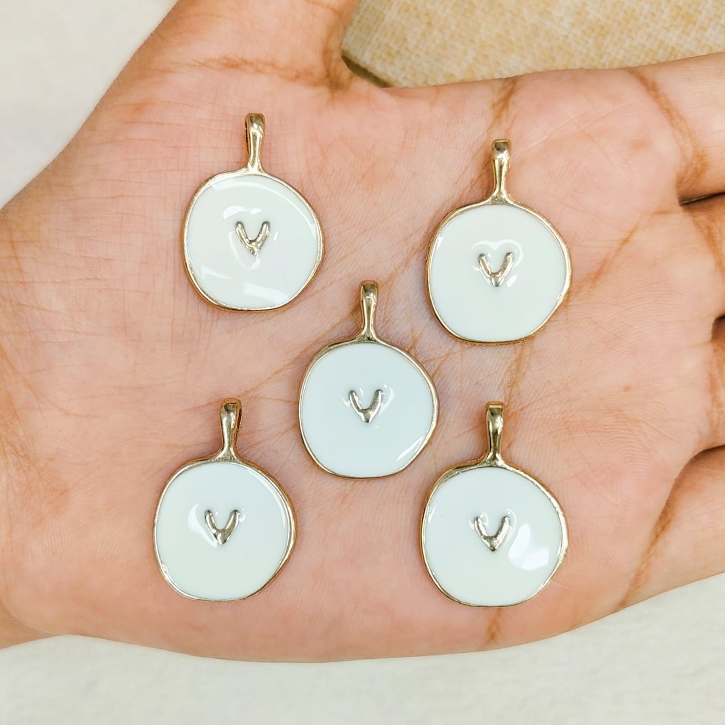 Round Enamel Galaxy Charms