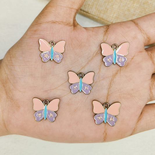 Starry Enamel Butterfly Charms
