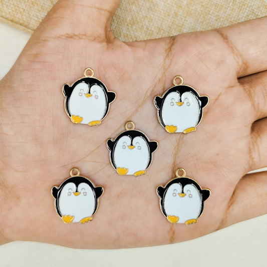 Happy Penguin Metal Charms
