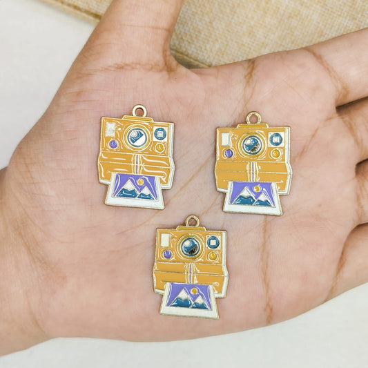 Yellow Polaroid Camera Charms
