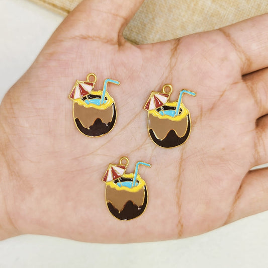 Beach Coconut Metal Charms
