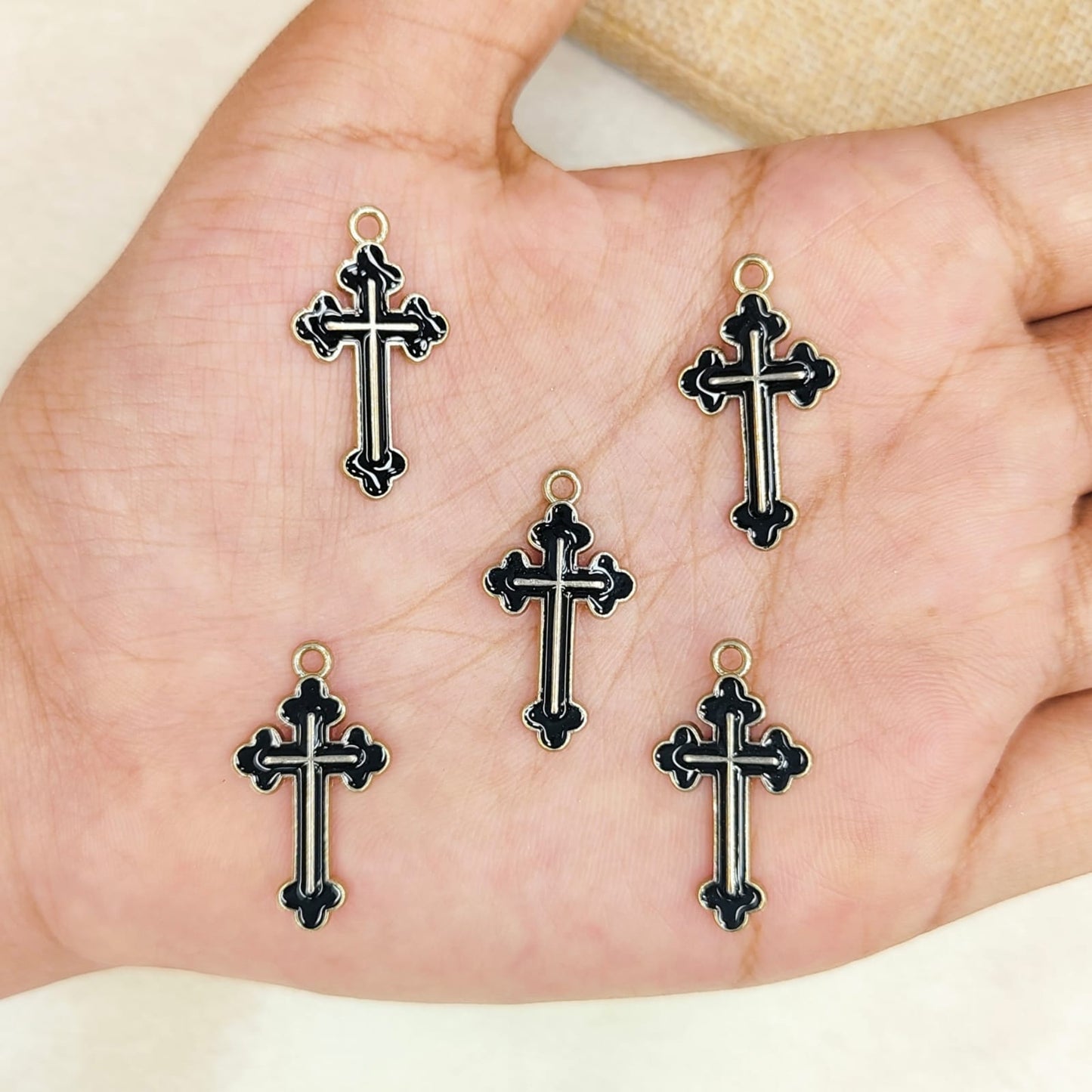 Holy Cross Enamel Charms