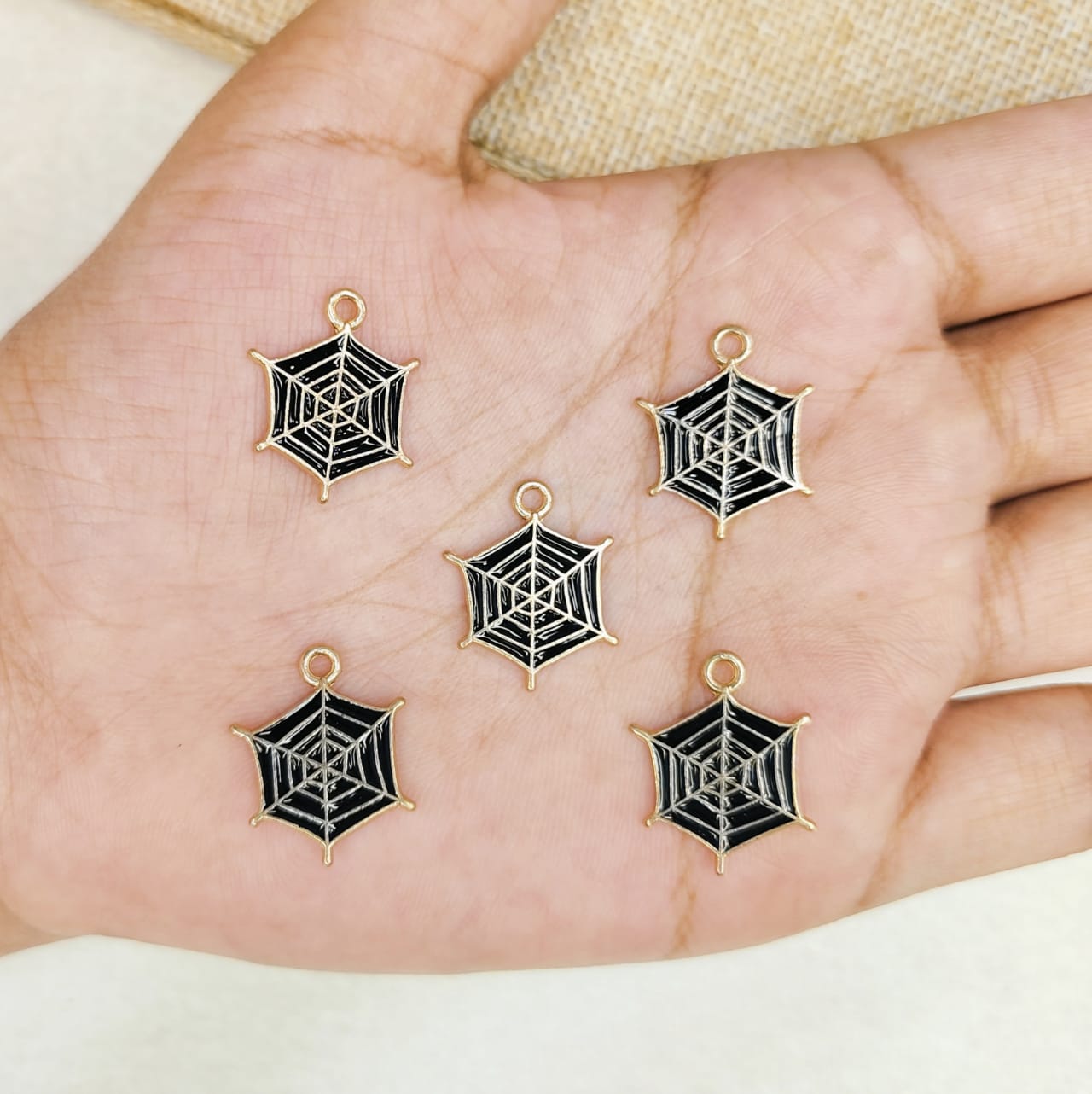 Mini Spider & Web Charms