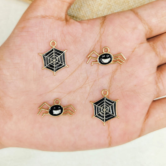 Mini Spider & Web Charms