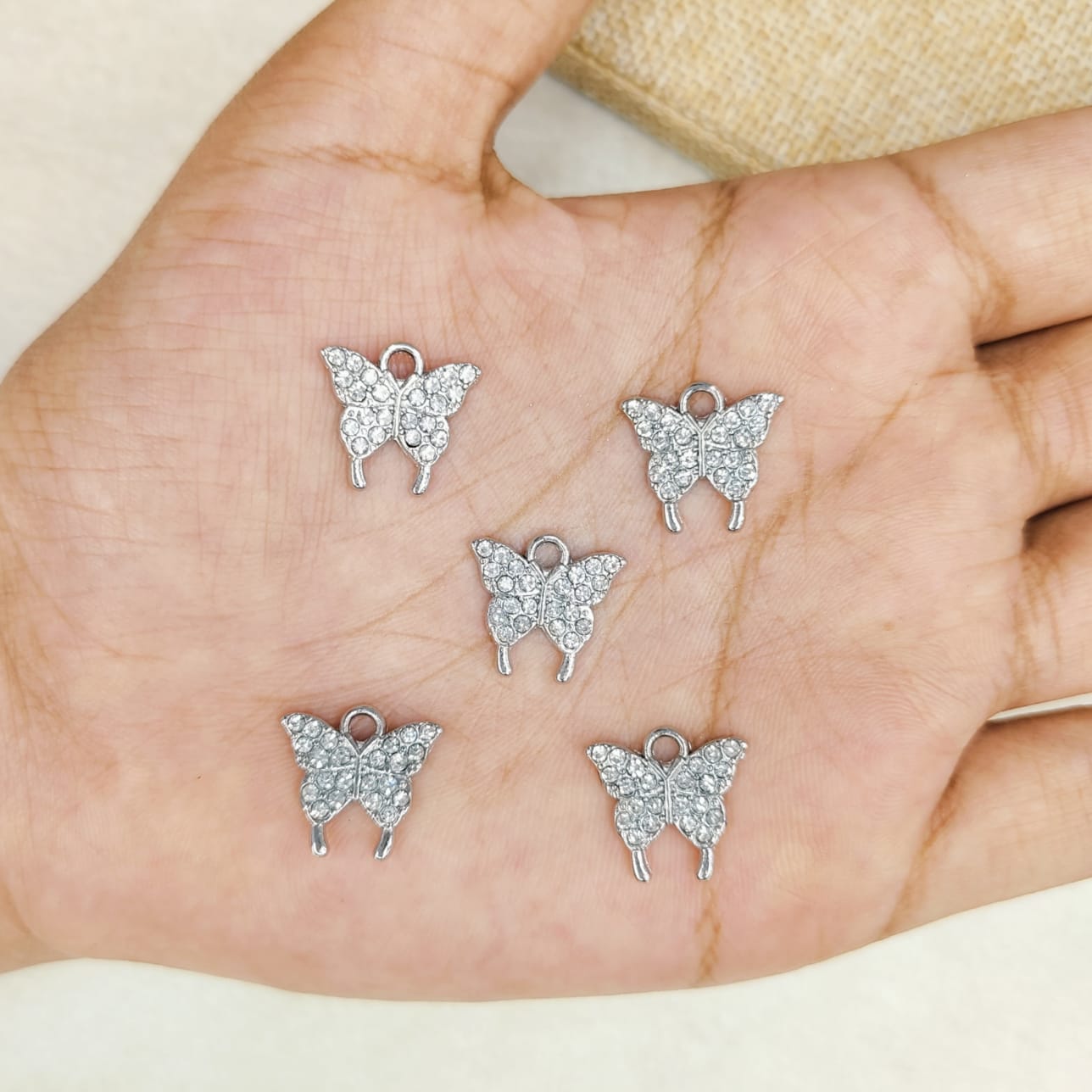 Luxury Studded Mini Butterfly Charms