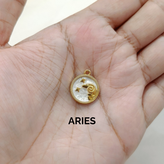 Luxury Zodiac Sign Enamel Metal Charms