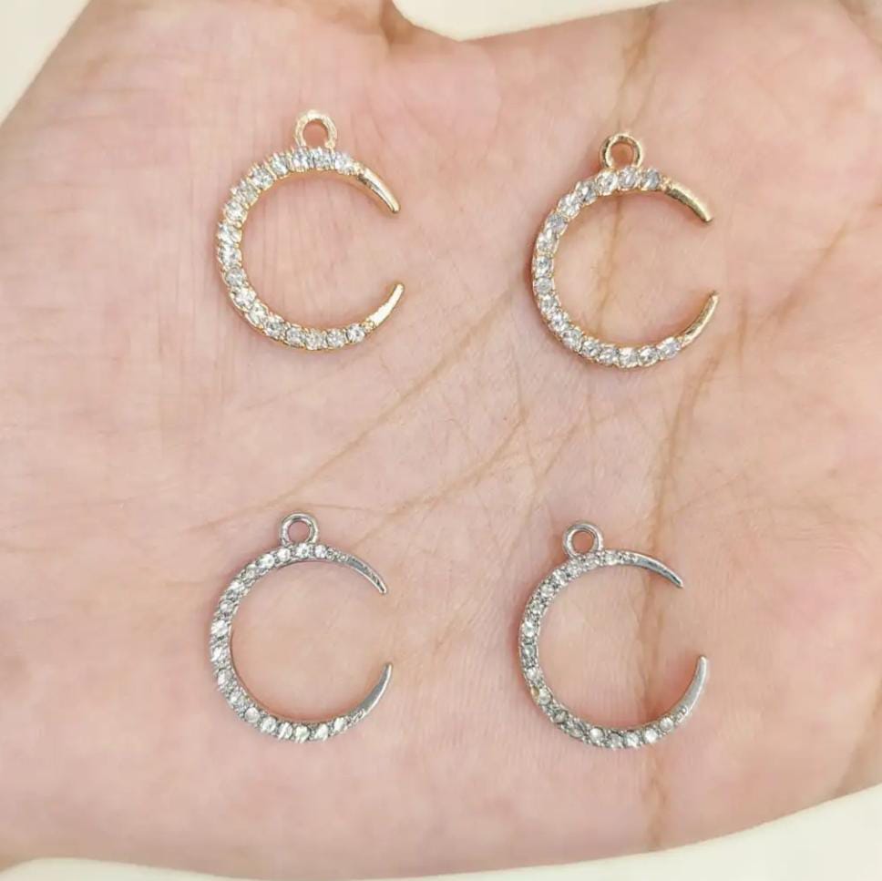 Studded Moon & Star Charms