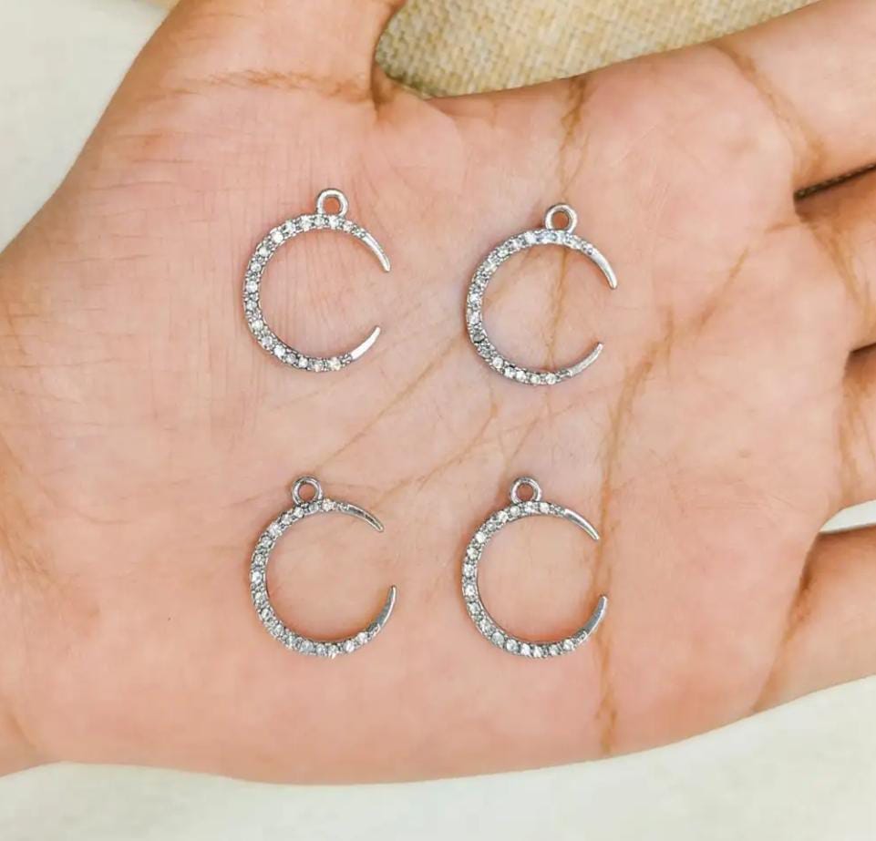 Studded Moon & Star Charms