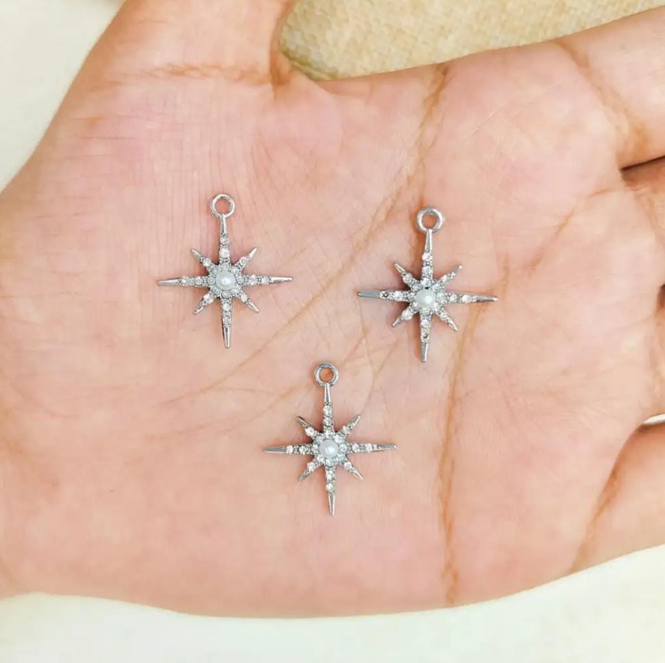 Studded Moon & Star Charms