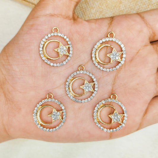 Luxury Crescent Moon & Star Charms