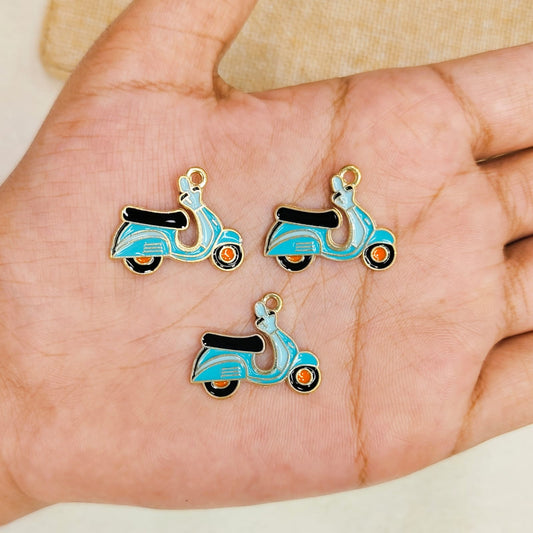 Vintage Scooter Metal Charms