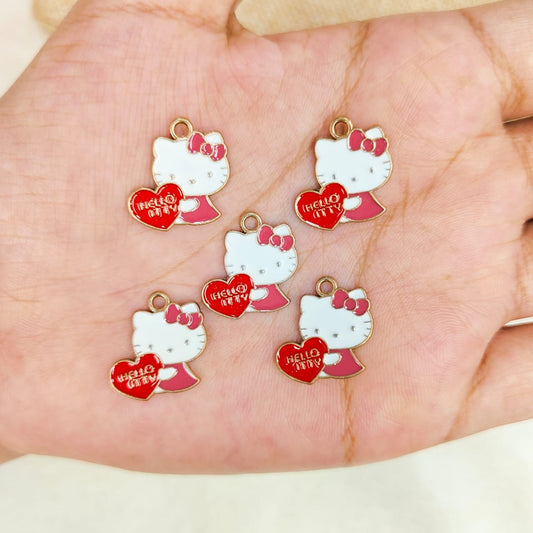 Big Heart Hello Kitty Charms