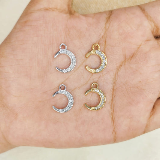 Luxury Studded Mini Moon Charms