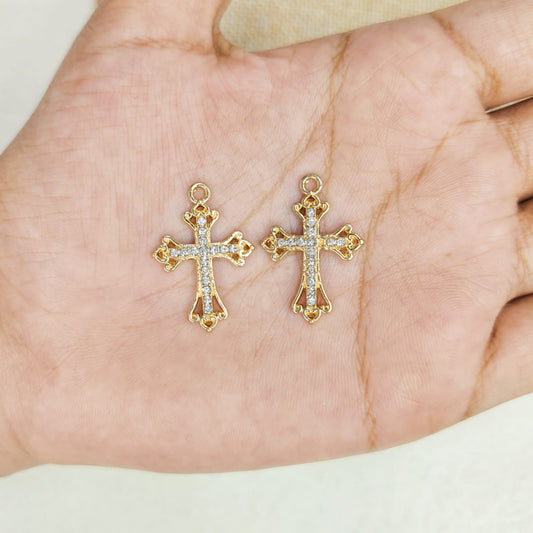 Studded Holy Cross Charms