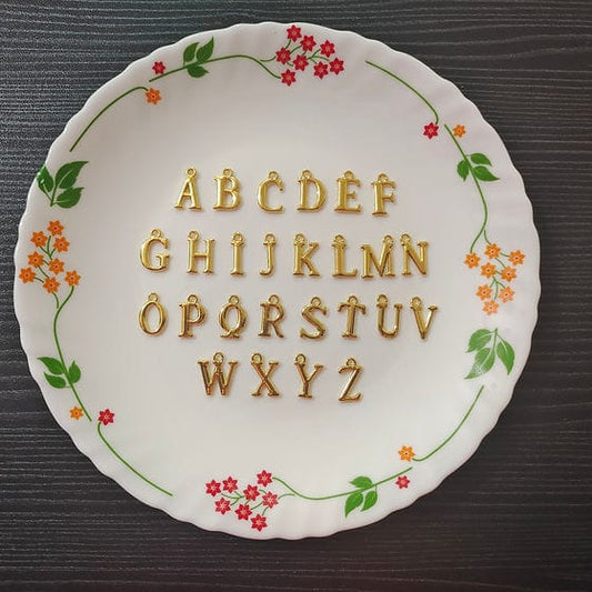 Plain Golden Initial Charms