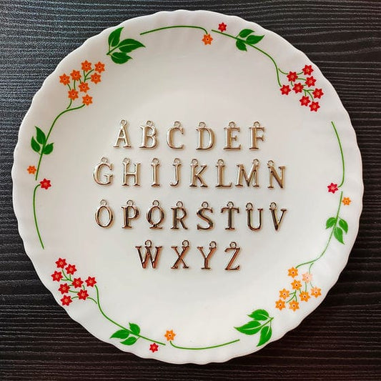 Plain Silver Initial Charms