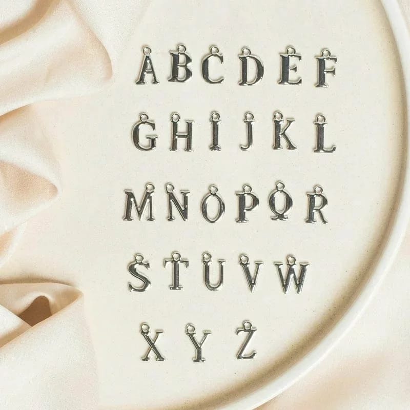 Plain Silver Initial Charms