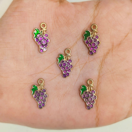 Mini Enamel Grapes Charms