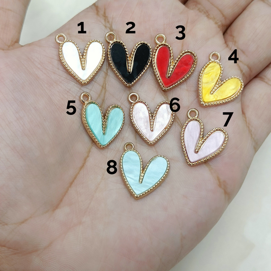 Dangling Mini Heart Metal Charms