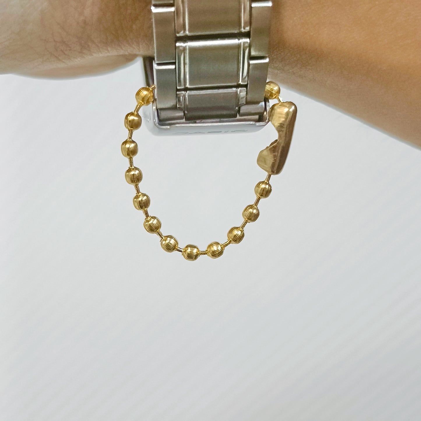 Narrow Ball Chain Plain Watch Charm