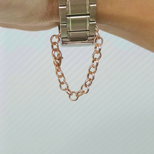Narrow Round Link Chain Plain Watch Charm